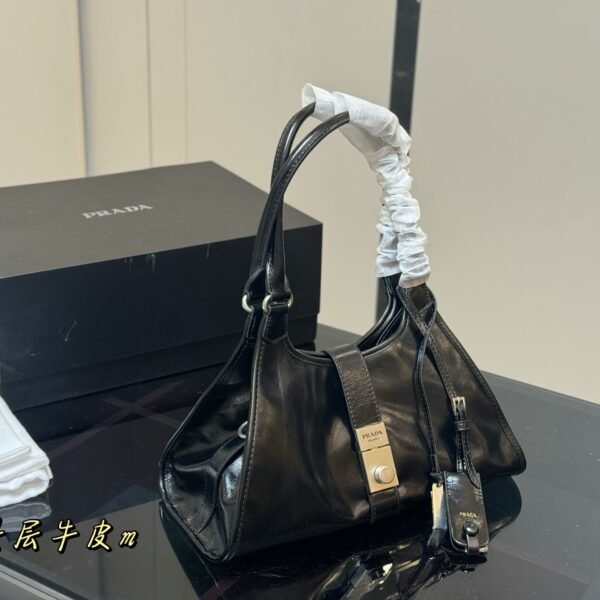 PR Tessuto Hobo Black Leather - Bag