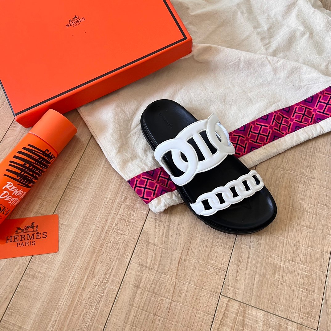 HM Chypre White/Black - Slides - Image 4
