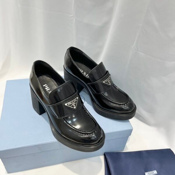 PR Brushed Leather Loafers - Heels