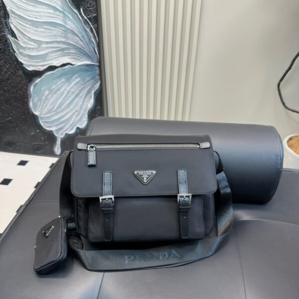 PR Messenger Bag Black Nylon - Bag