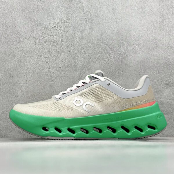 ON Cloudmonster White/Green - Sneakers