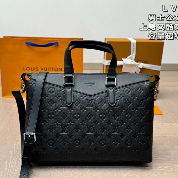 LV Avenue Sling Bag Black Monogram Empreinte Leather - Bag