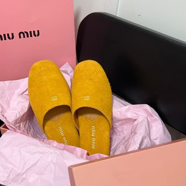 MIU Furry Toe Cap Slippers - Shoes