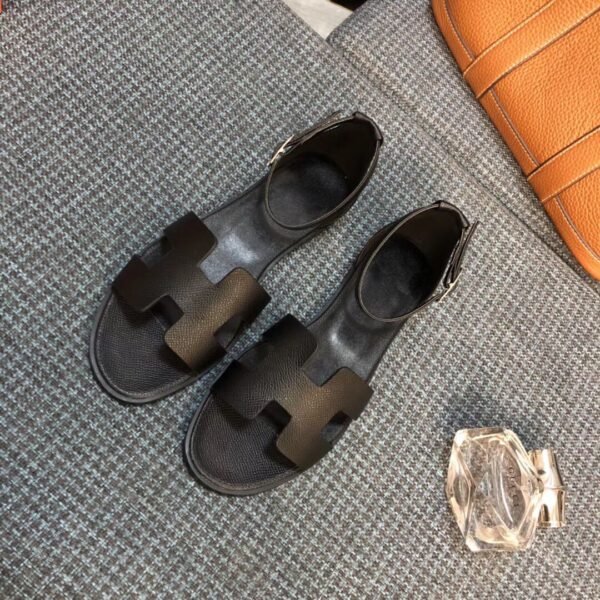 HM Oran Sandals Black Leather - Sandals