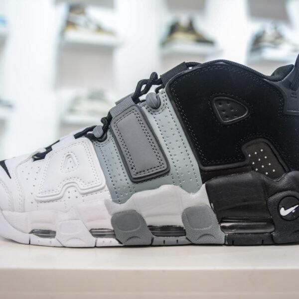 NK Air More Uptempo Black/White/Grey - Sneakers