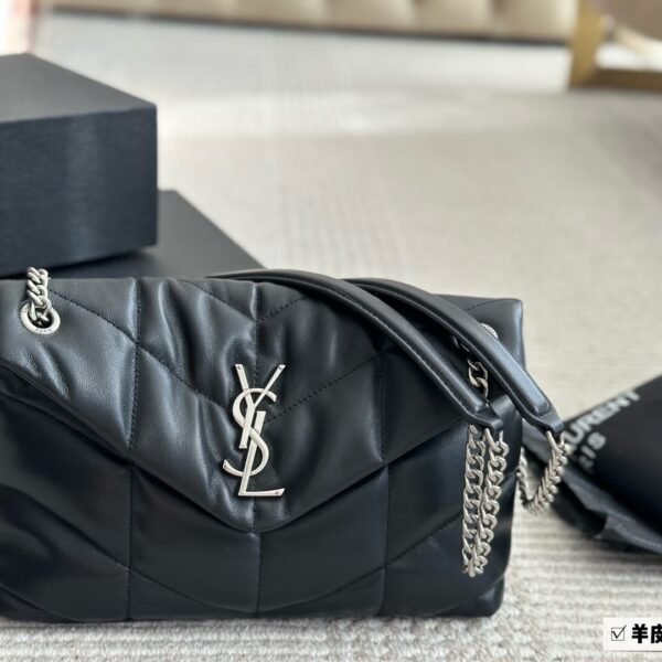 YSL Loulou Puffer Small Black Leather - Bag