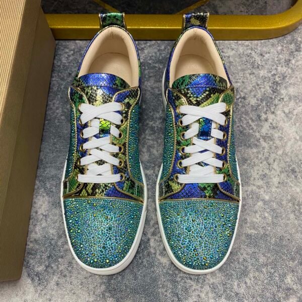 CL Louis Junior Spikes Orlato Green/Blue Python - Sneakers