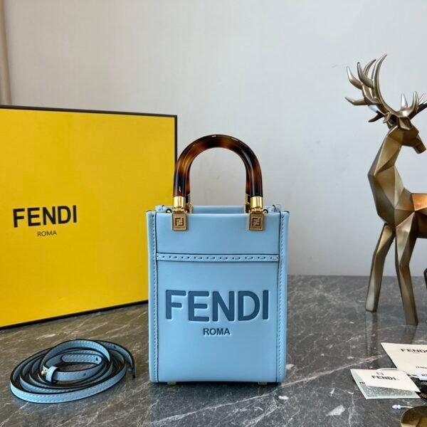 FD Sunshine Shopper Mini Light Blue Leather - Bag