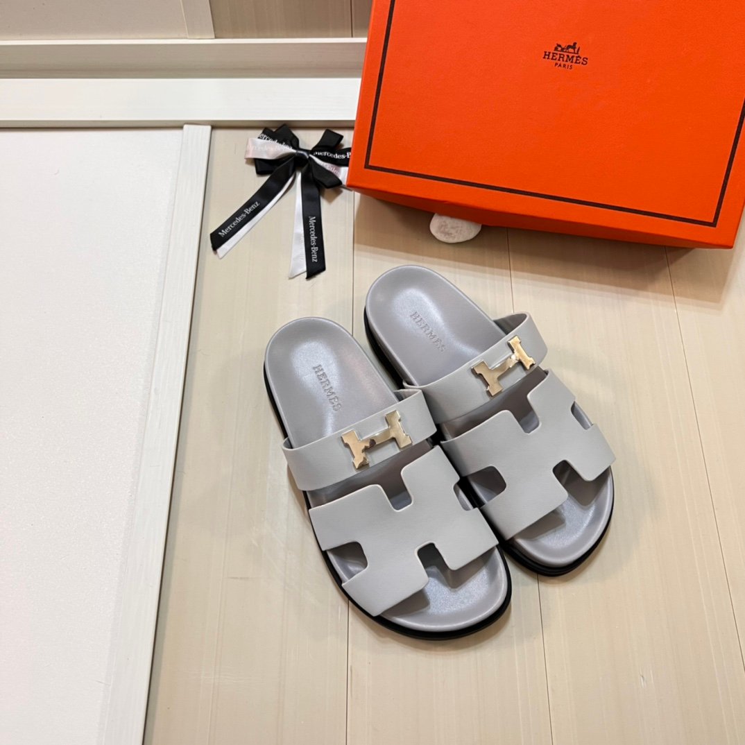 HM Oran Sandals Grey Leather - Sandals - Image 3