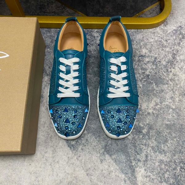 CL Louis Junior Spikes Orlato Blue Leather - Sneakers