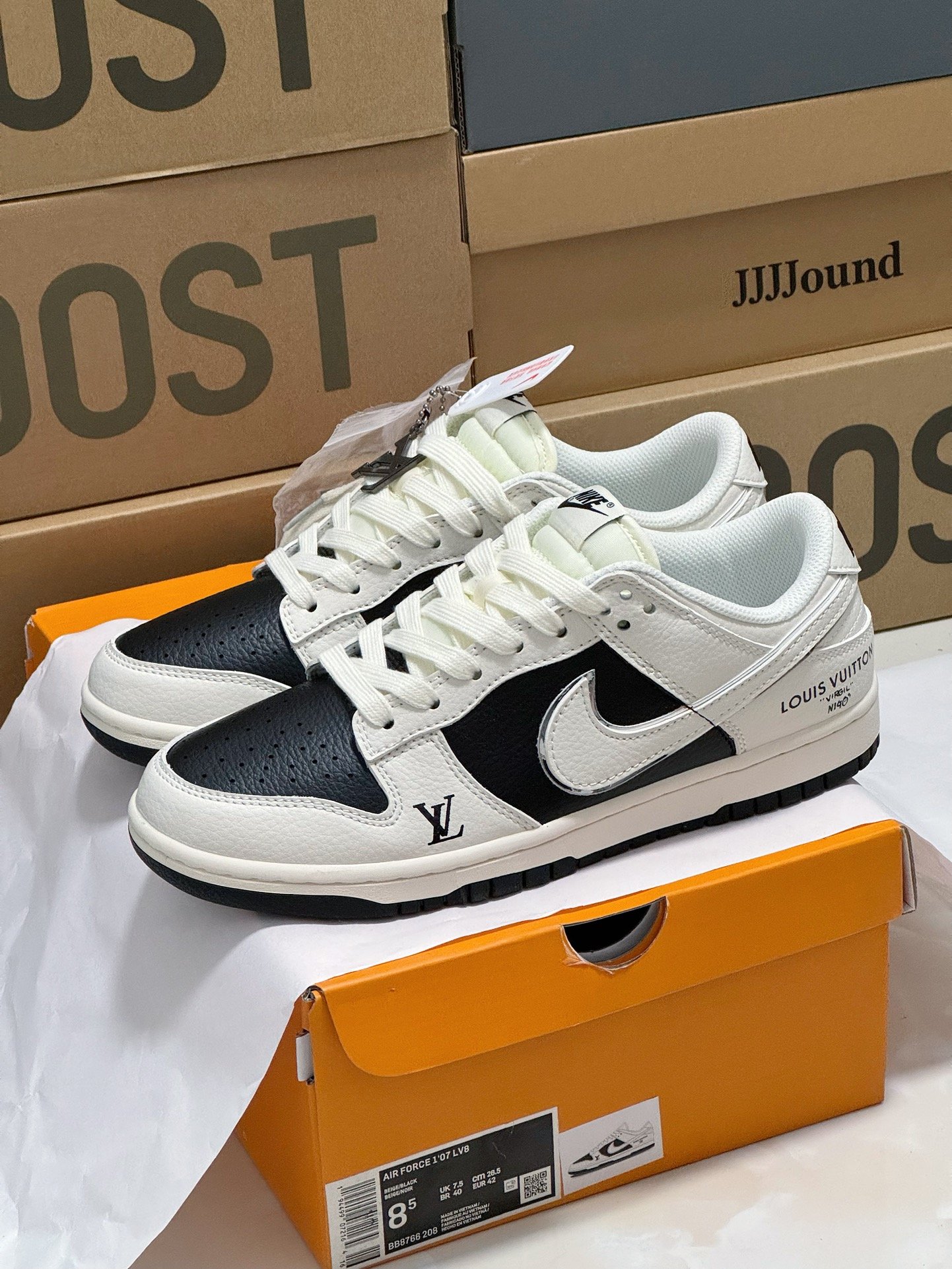 NK Dunk Low 42 White/Black - Sneakers