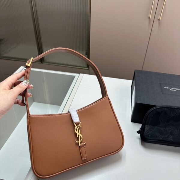 YSL Le 5 à 7 Hobo Brown Leather - Bag