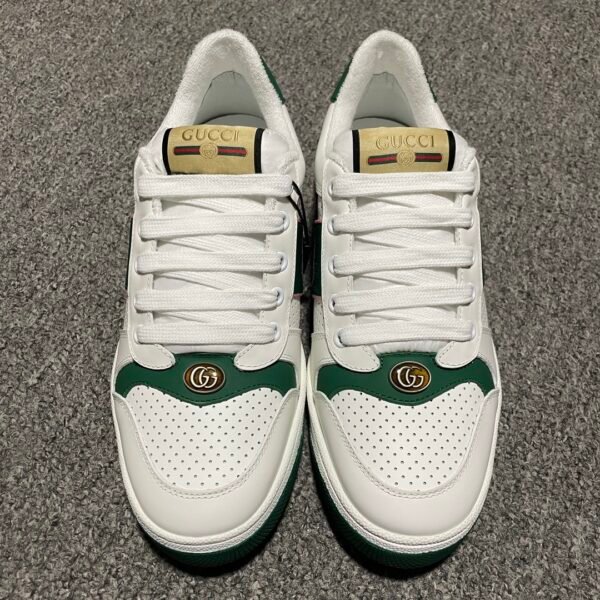 GG Screener White/Green Leather - Sneakers