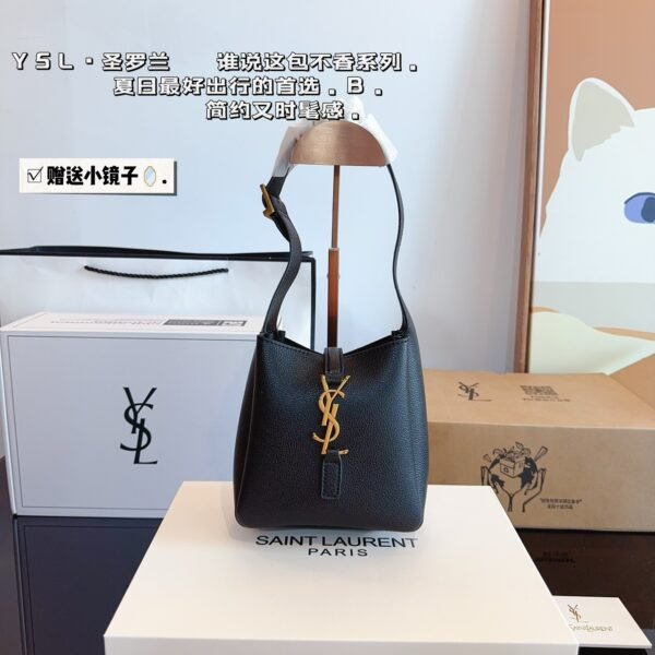 YSL Le 5 à 7 Hobo Black Leather - Bag