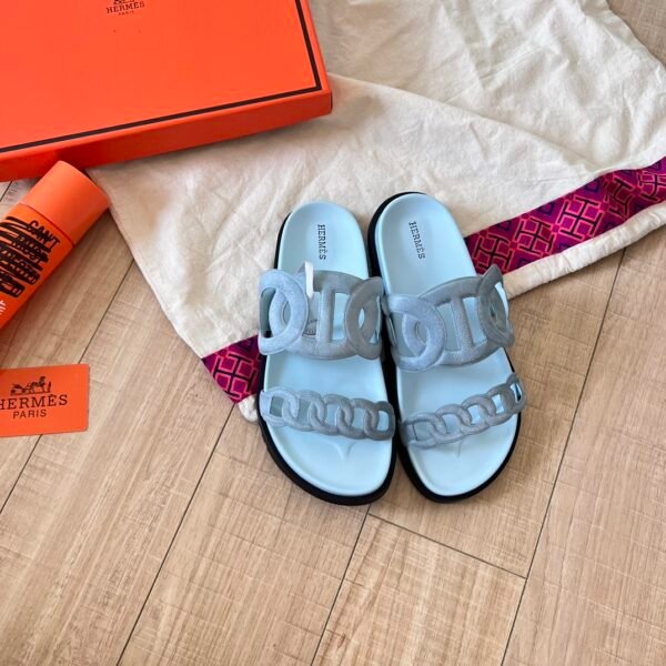 HM Oran Sandals Blue Suede - Sandals