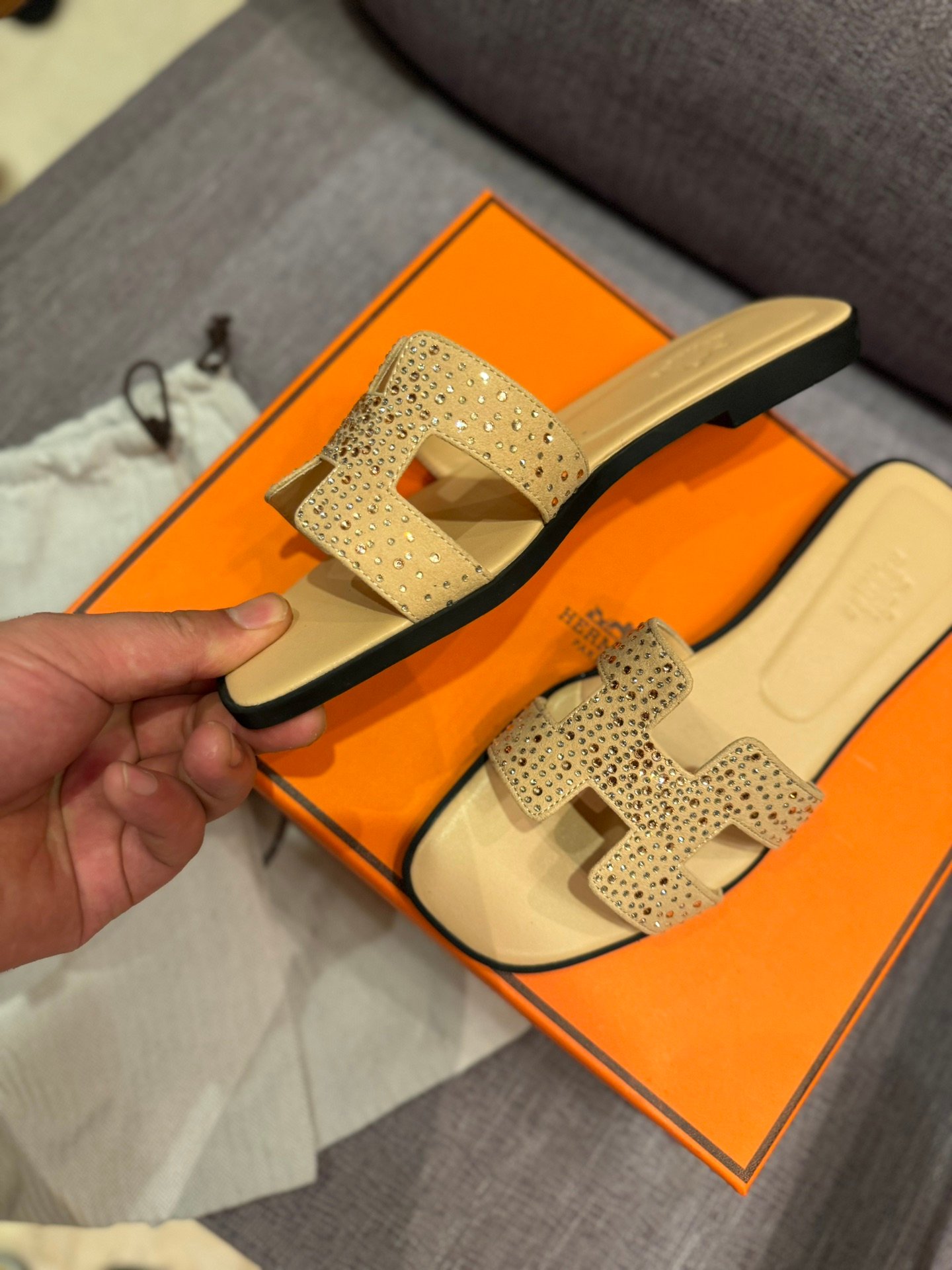 HM Oran Sandals Beige Leather - Sandals - Image 4