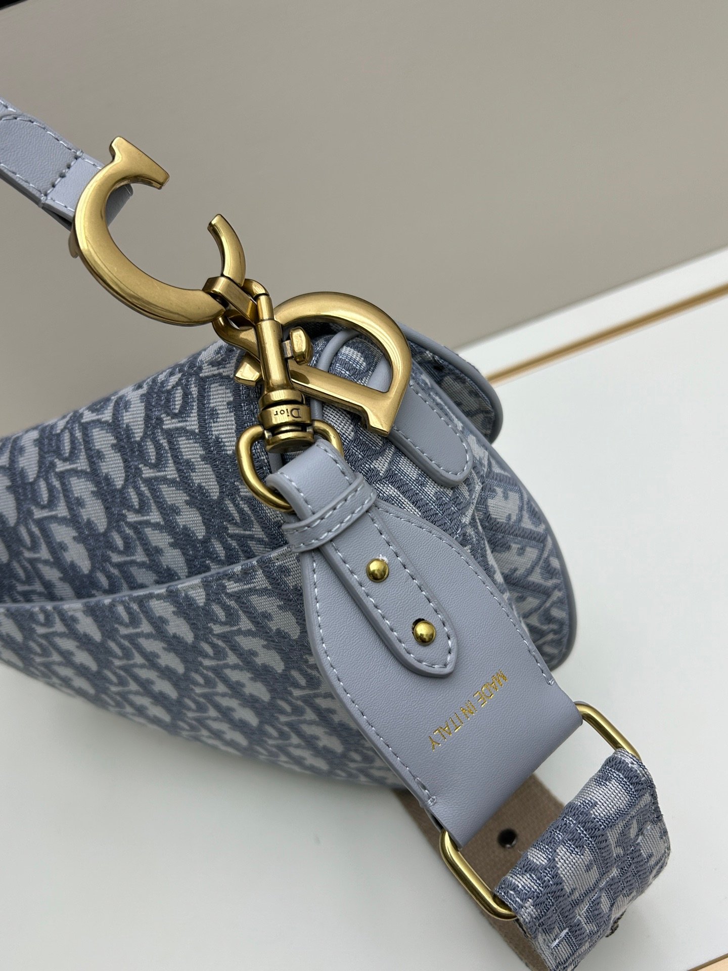 CD Saddle Large Oblique Canvas - Bag - Image 5