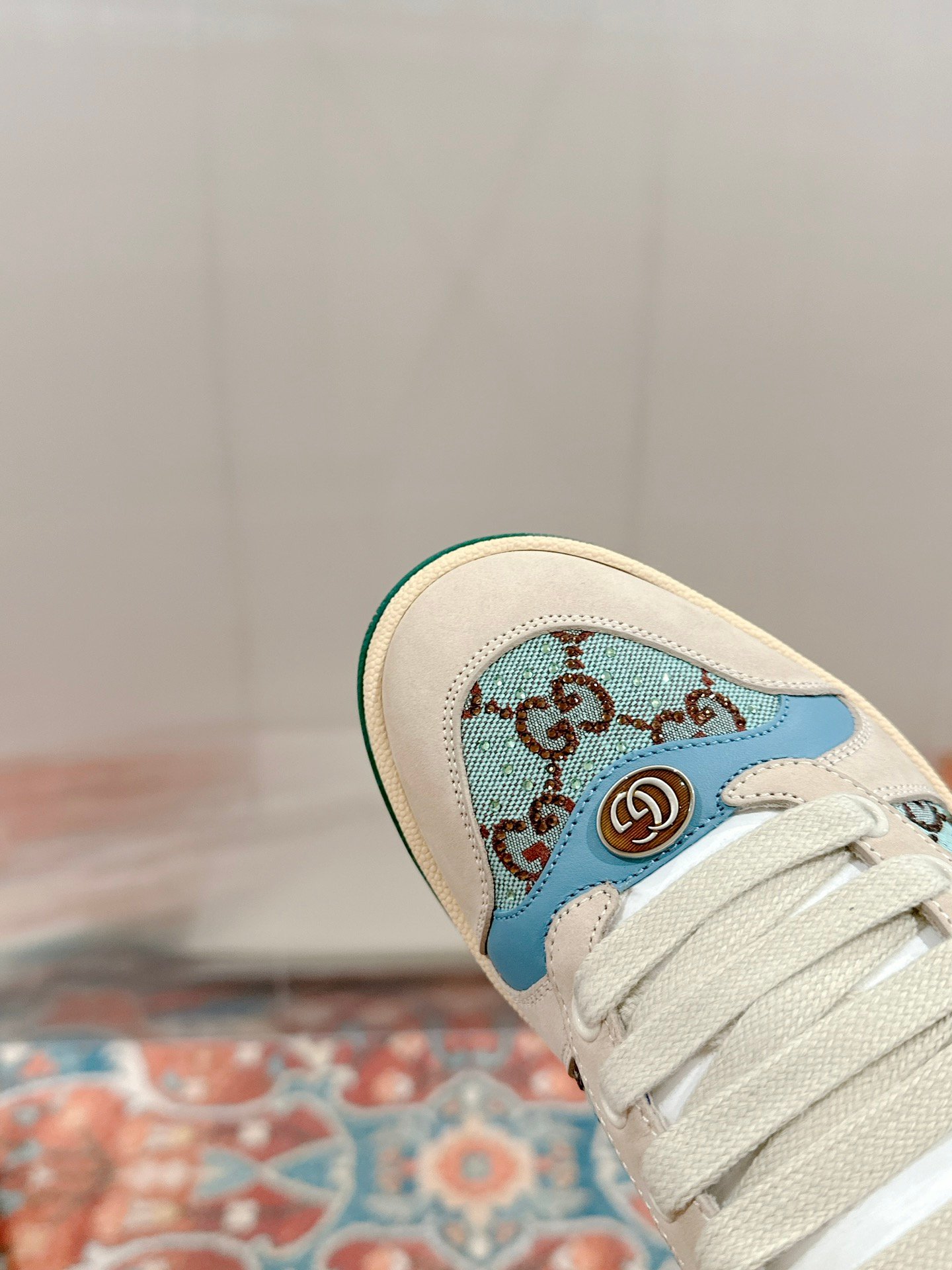 GG GG Screener Beige/Blue Canvas - Sneakers - Image 6