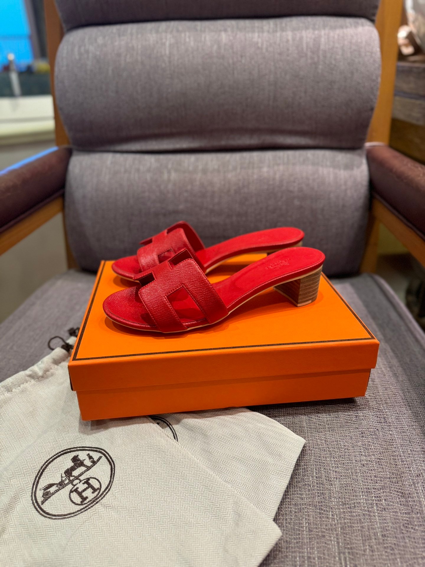 HM Oran Sandals Red Suede - Sandals