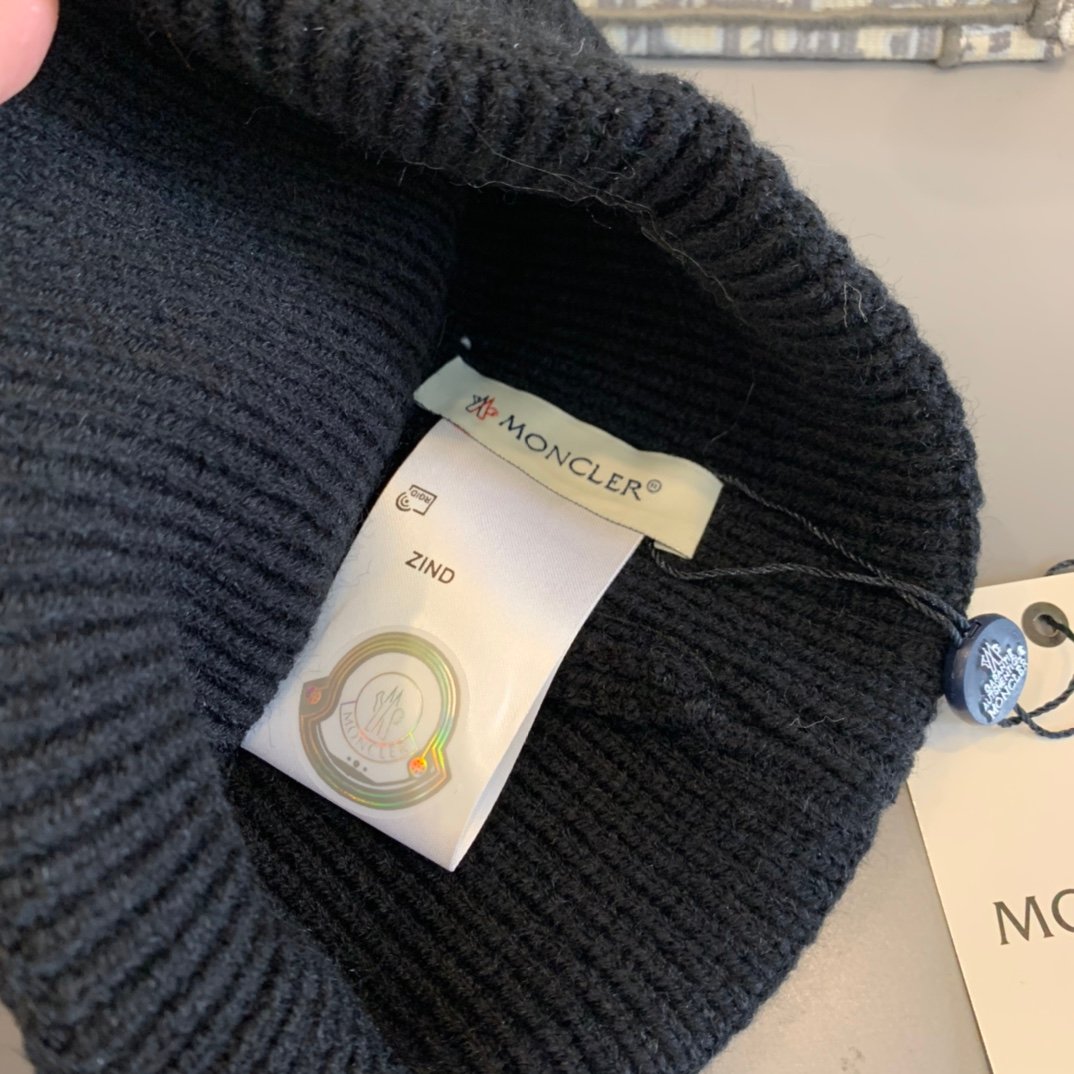 MCL Logo Patch Beanie Navy Wool - Hat - Image 9
