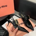 MIU Buckle Slingback Pumps – Heels