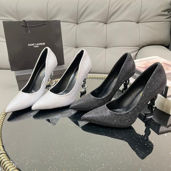 YSL Opyum Crystal Embellished Pumps - Heels