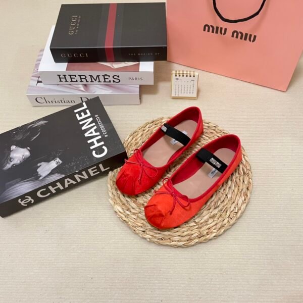 MIU Bow Ballet Flats - Shoes
