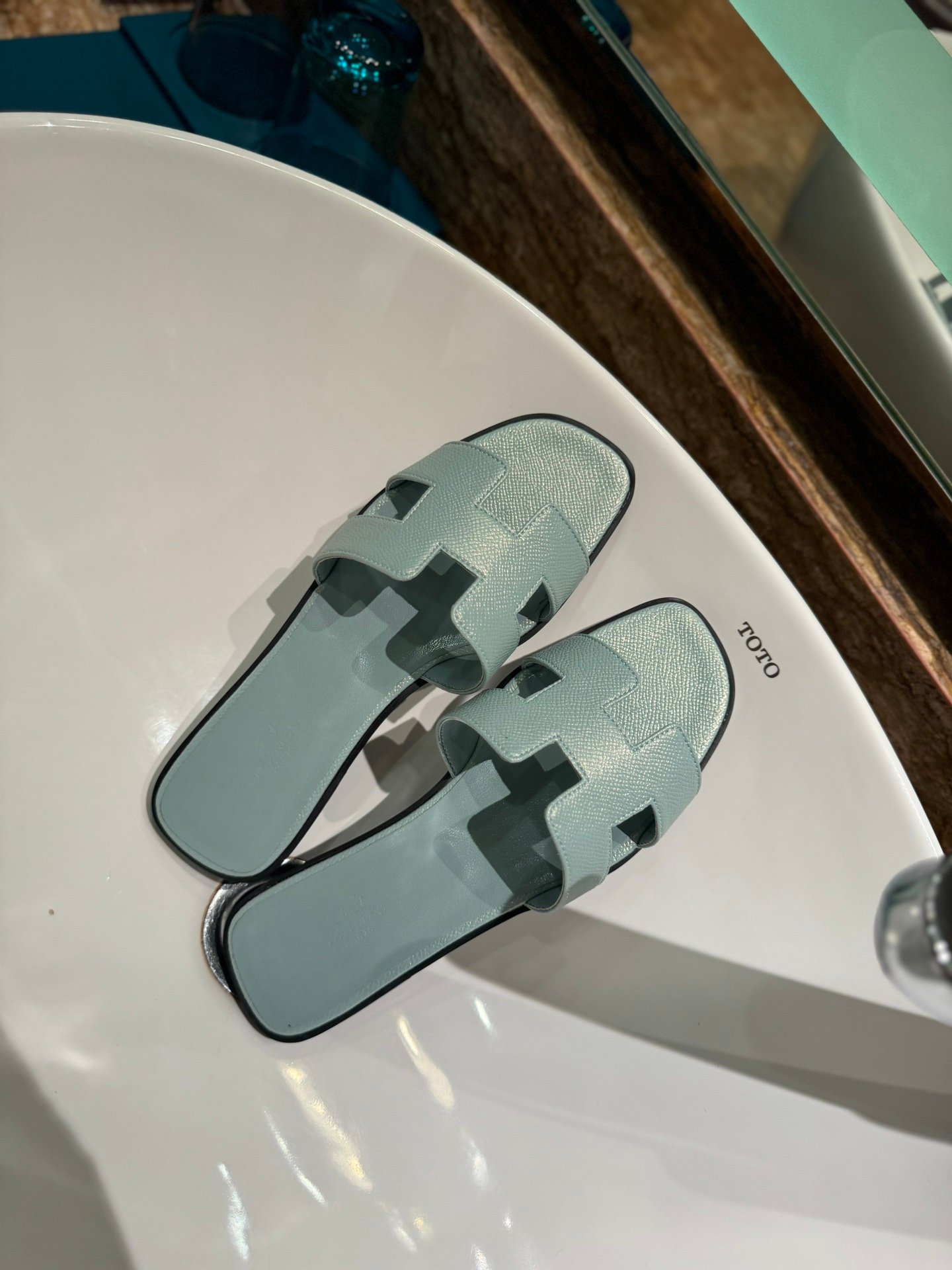 HM Oran Sandals Blue Leather - Sandals - Image 6