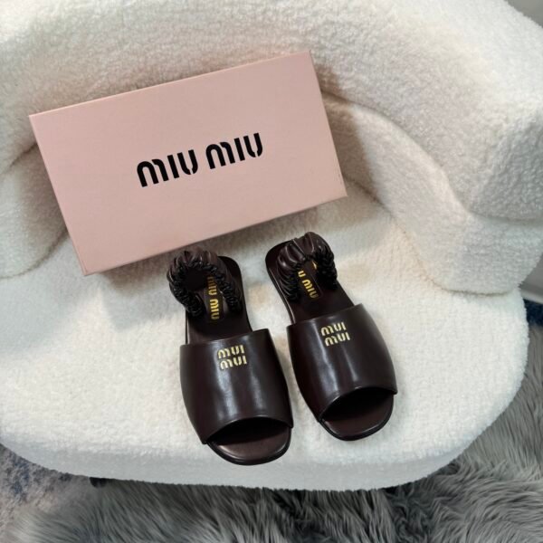 MIU Open-Toe Flat Sandals - Sandals