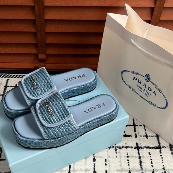 PR Woven Raffia Slides - Slides