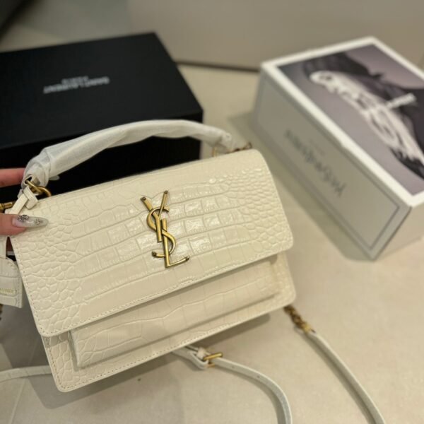 YSL Sunset Small Crocodile Embossed - Bag