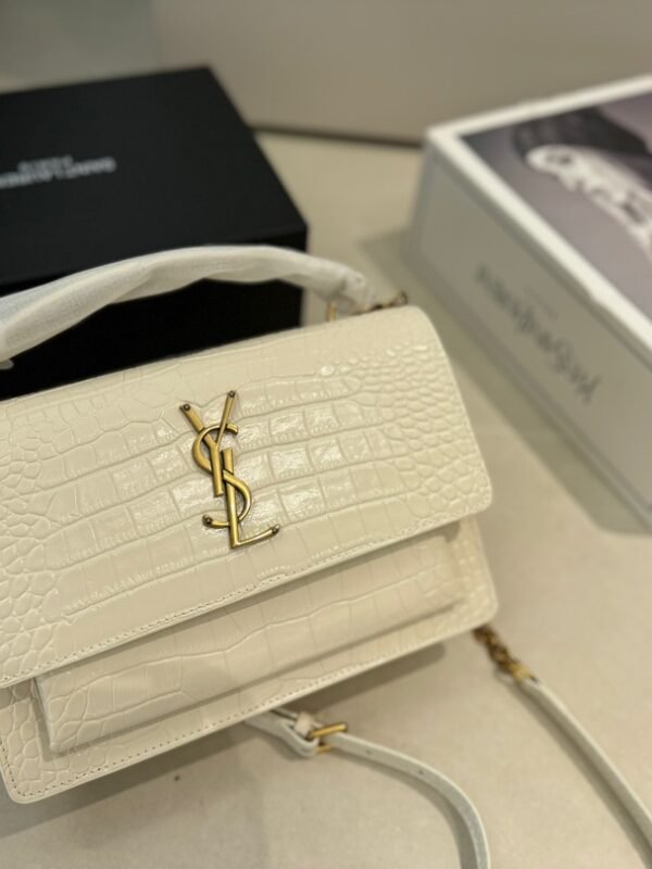 YSL Sunset Small Crocodile Embossed – Sac