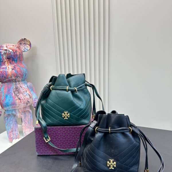 TB New Kira Small Fortune Bag Quilted Leather + Drawstring