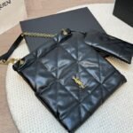 YSL Puffer Large Black Leather – Borsa
