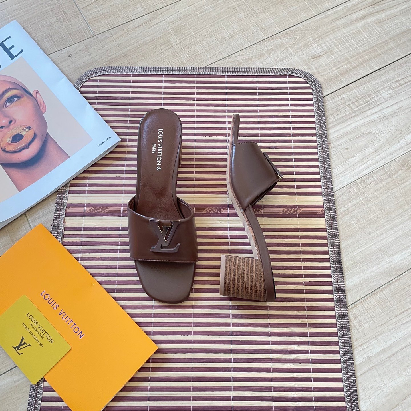 LV Lock It Mule Brown Leather - Sandals - Image 3