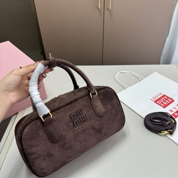 MIU Bowling Bag Brown Suede - Bag
