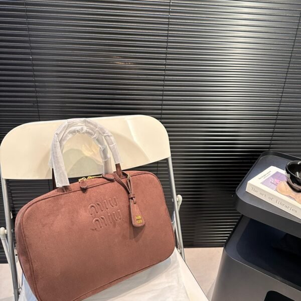 MIU Wander Matelassé Brown Suede - Bag