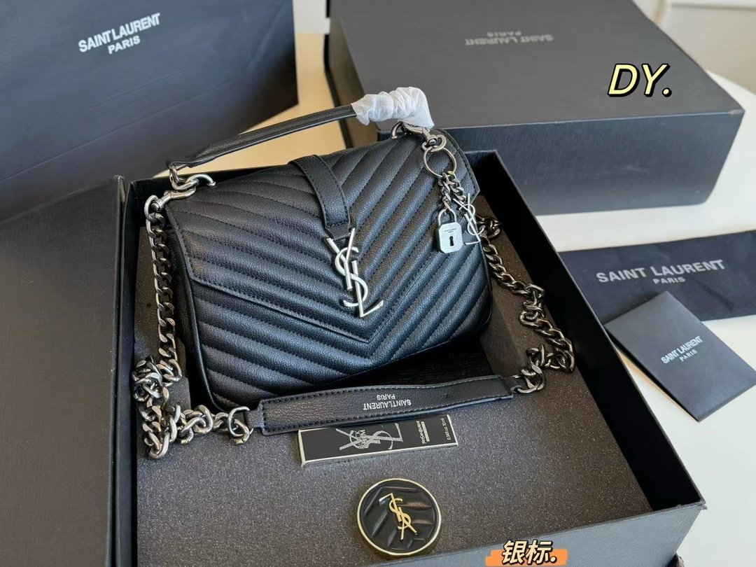 YSL Loulou Small Black Leather - Bag - Image 3