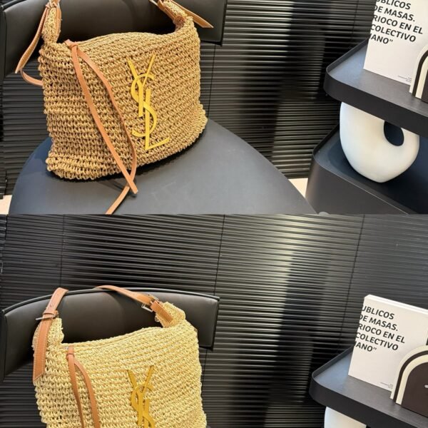 YSL Panier Medium Raffia - Bag