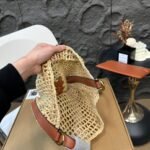 YSL Panier Medium Raffia – Sac – Doré