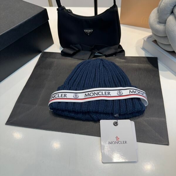 MCL Ribbed Wool Beanie Navy - Hat