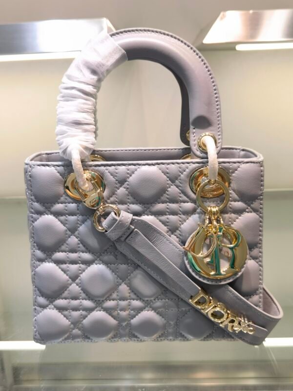 CD Lady CD Mini Grey Lambskin – Tasche