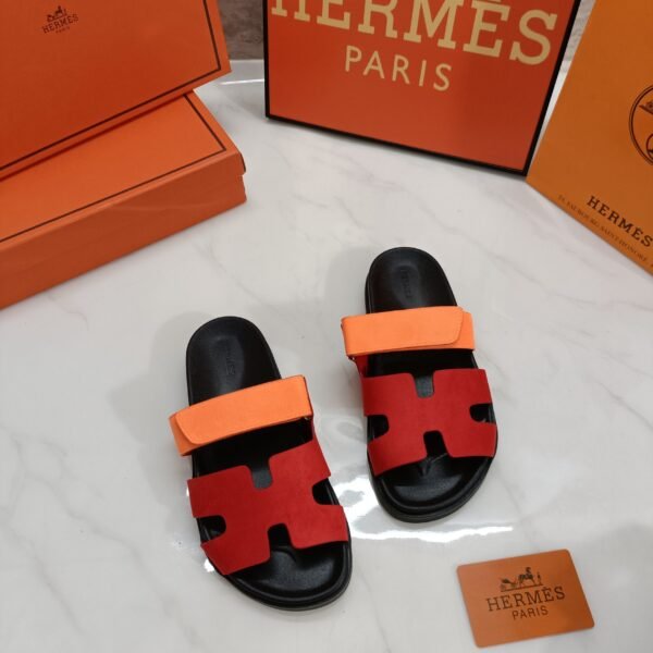 HM Oran Sandals Red/Orange Suede - Slides