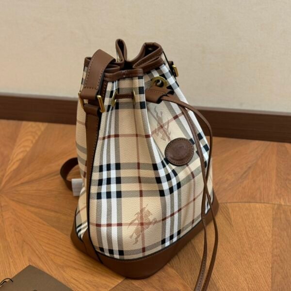 BBR Vintage Check Drawstring Beige Check - Bag