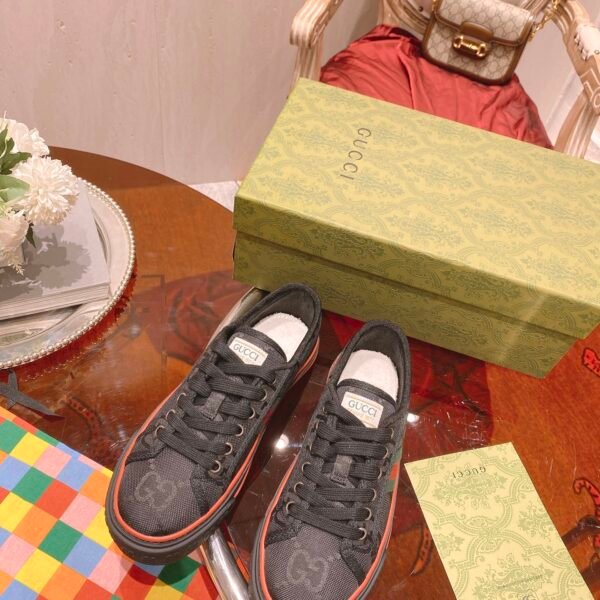 GG 1977 Tennis Black GG Canvas - Sneakers