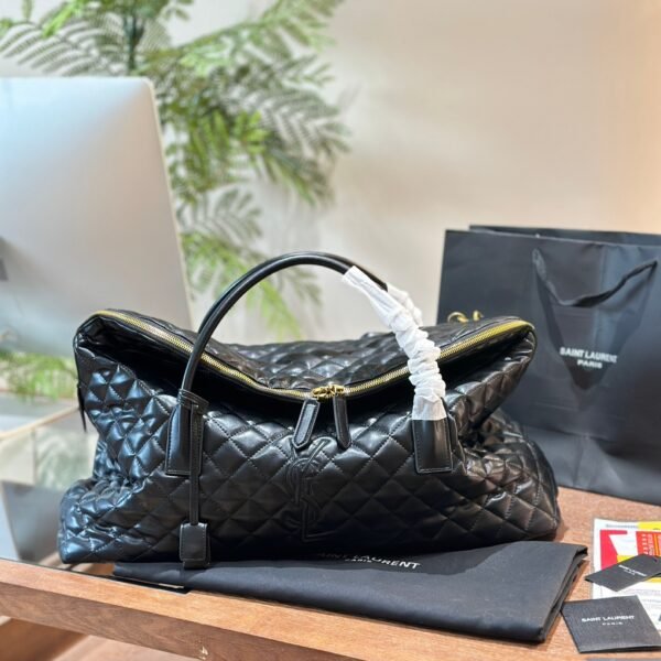 YSL Icare Maxi Shopping Bag Black Quilted Leather - Bag