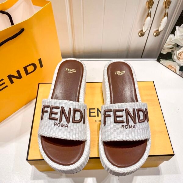 FD FD Roma Wedge Slides White - Slides