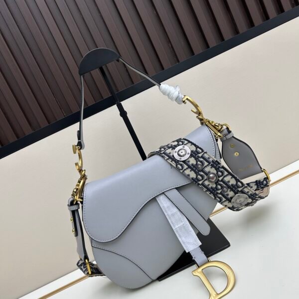 CD Saddle Grey Leather - Bag