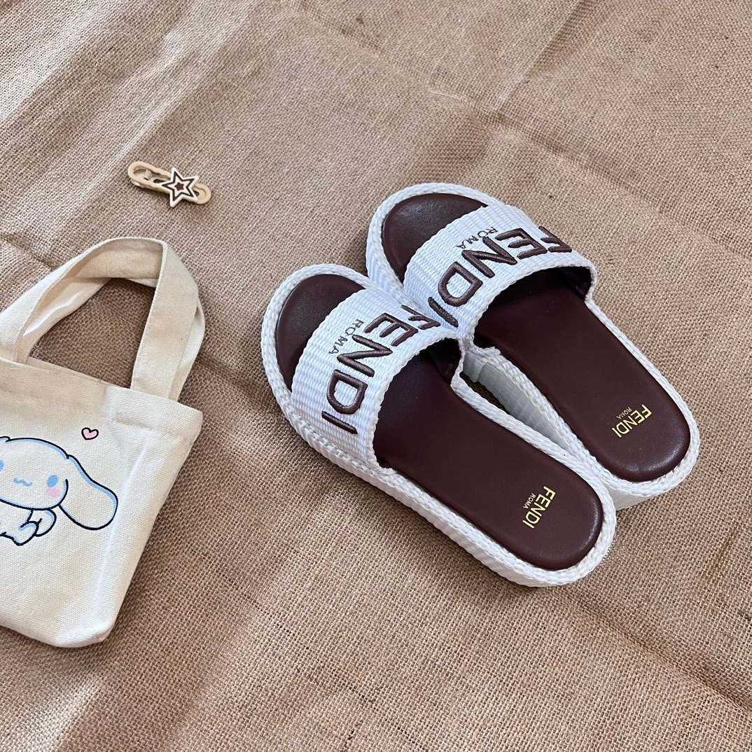 FD FD Roma Slides White/Brown - Slides - Image 9