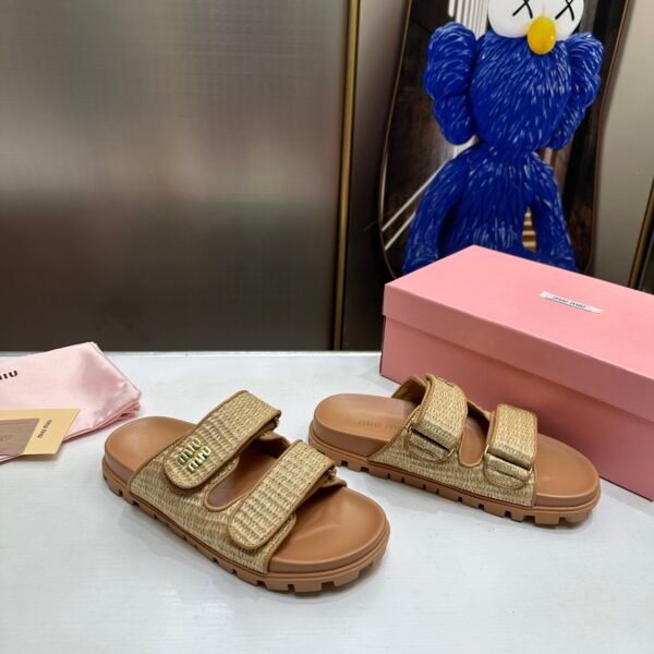 MIU Velcro Double Strap Sandals - Sandals